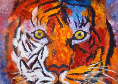 tigre coloré  46 x 55