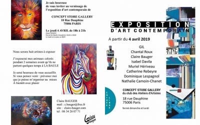 Claire Bauger INVITATION VERNISSAGE D’ART CONTEMPORAIN A PARIS